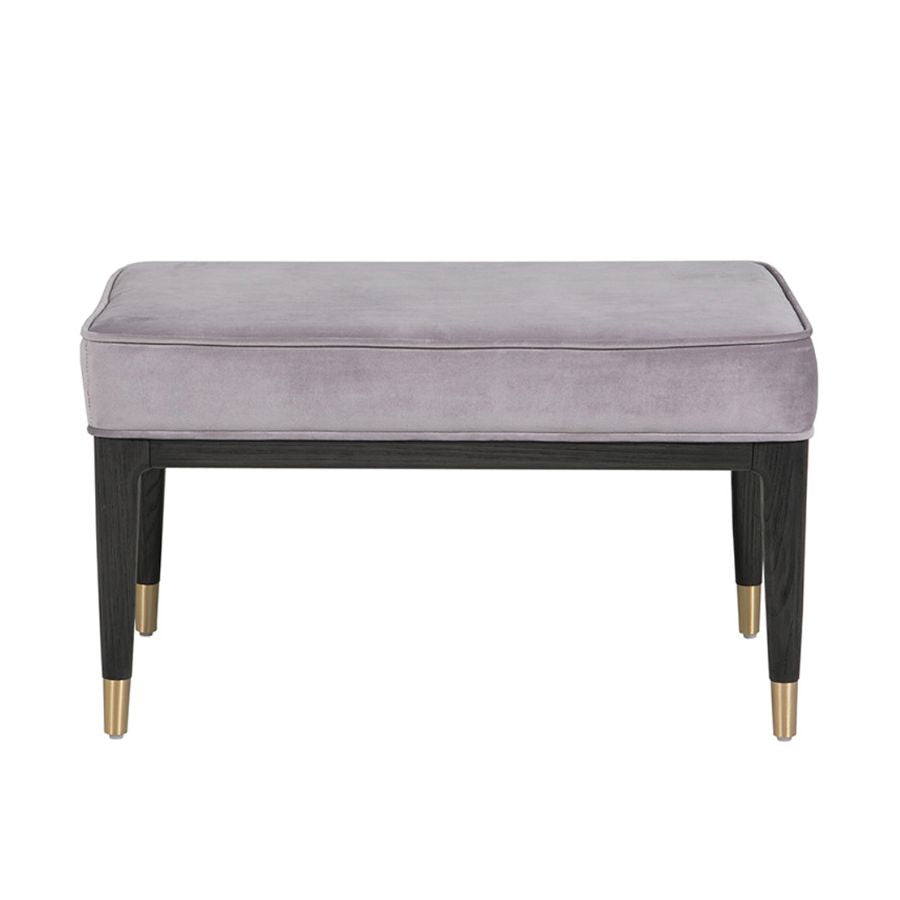 Diletta Velvet Dressing Stool Ebony