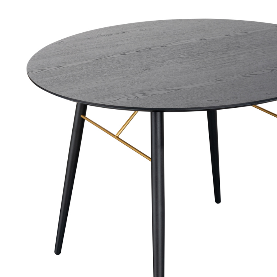 Barcelona Round Dining Table - Black and Copper