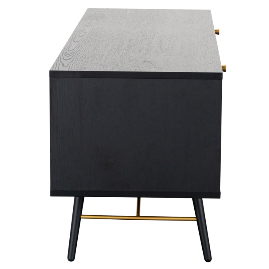 Barcelona TV Unit - Black and Copper