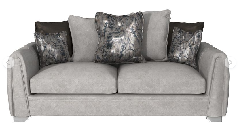 Rosso 3 Seater Pillow Back