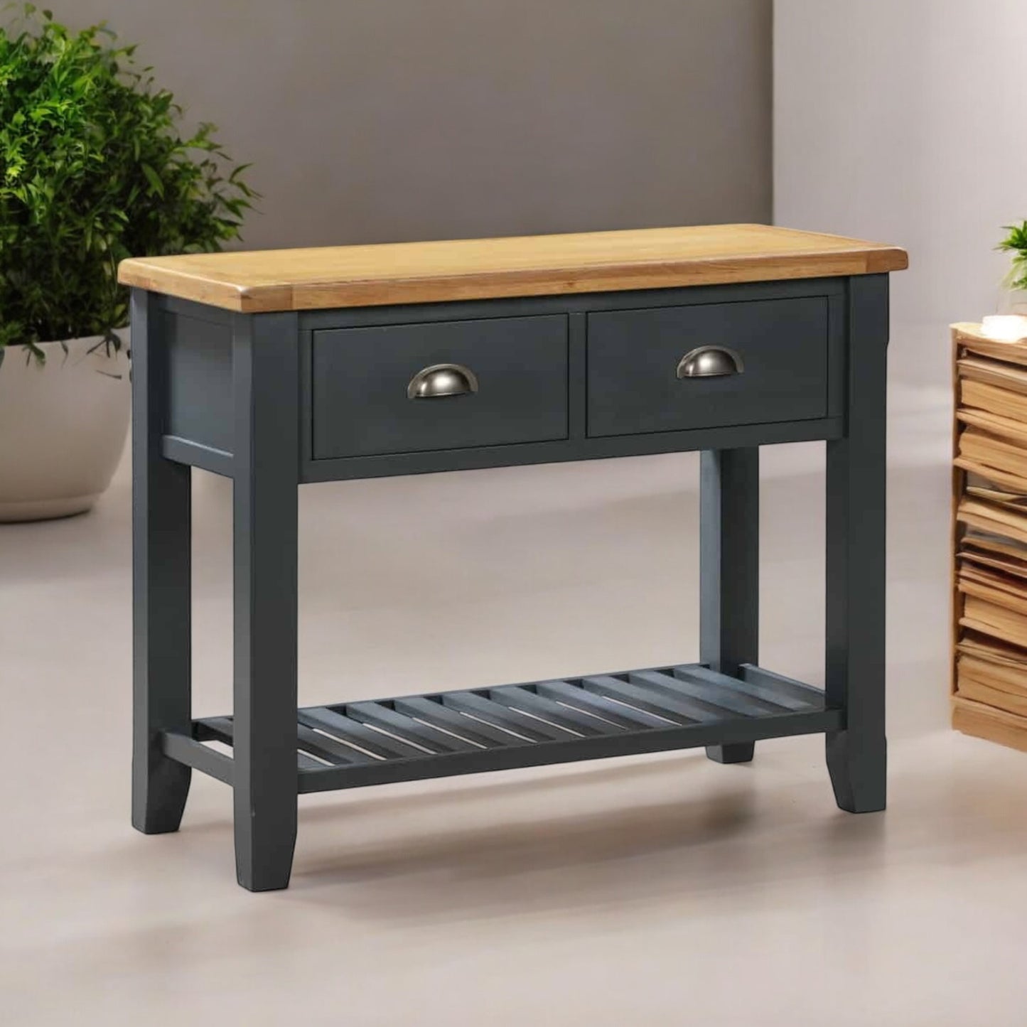 Capri Dark Large Console Table