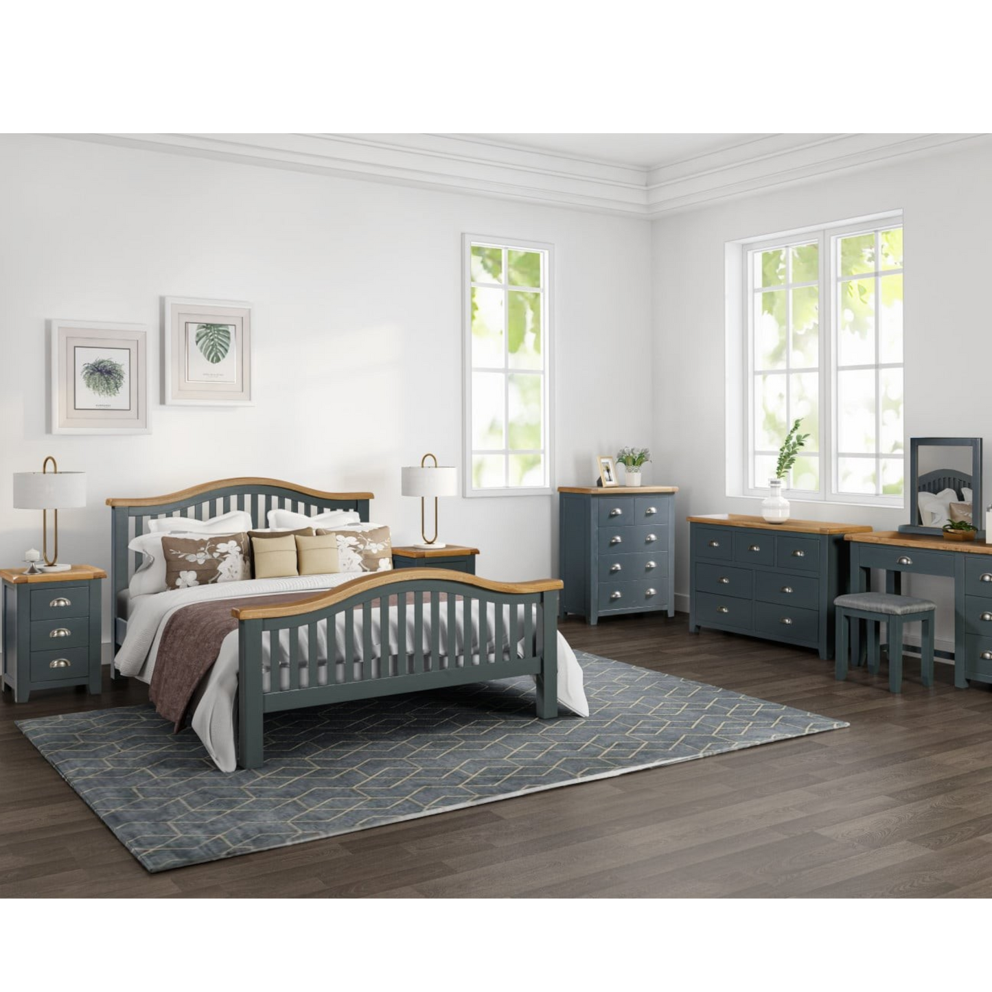Capri Dark Dressing Table Set