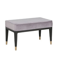 Diletta Velvet Dressing Stool Ebony