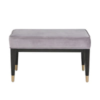 Diletta Velvet Dressing Stool Ebony