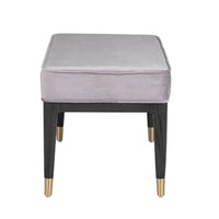 Diletta Velvet Dressing Stool Ebony