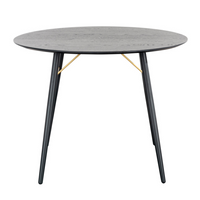 Barcelona Round Dining Table - Black and Copper