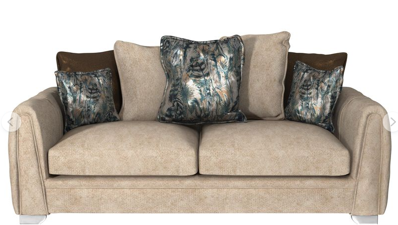 Rosso 3 Seater Pillow Back