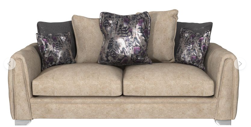 Rosso 3 Seater Pillow Back