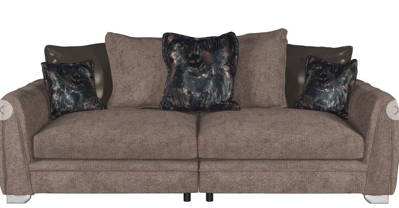 Rosso 4 Seater Split Pillow Back