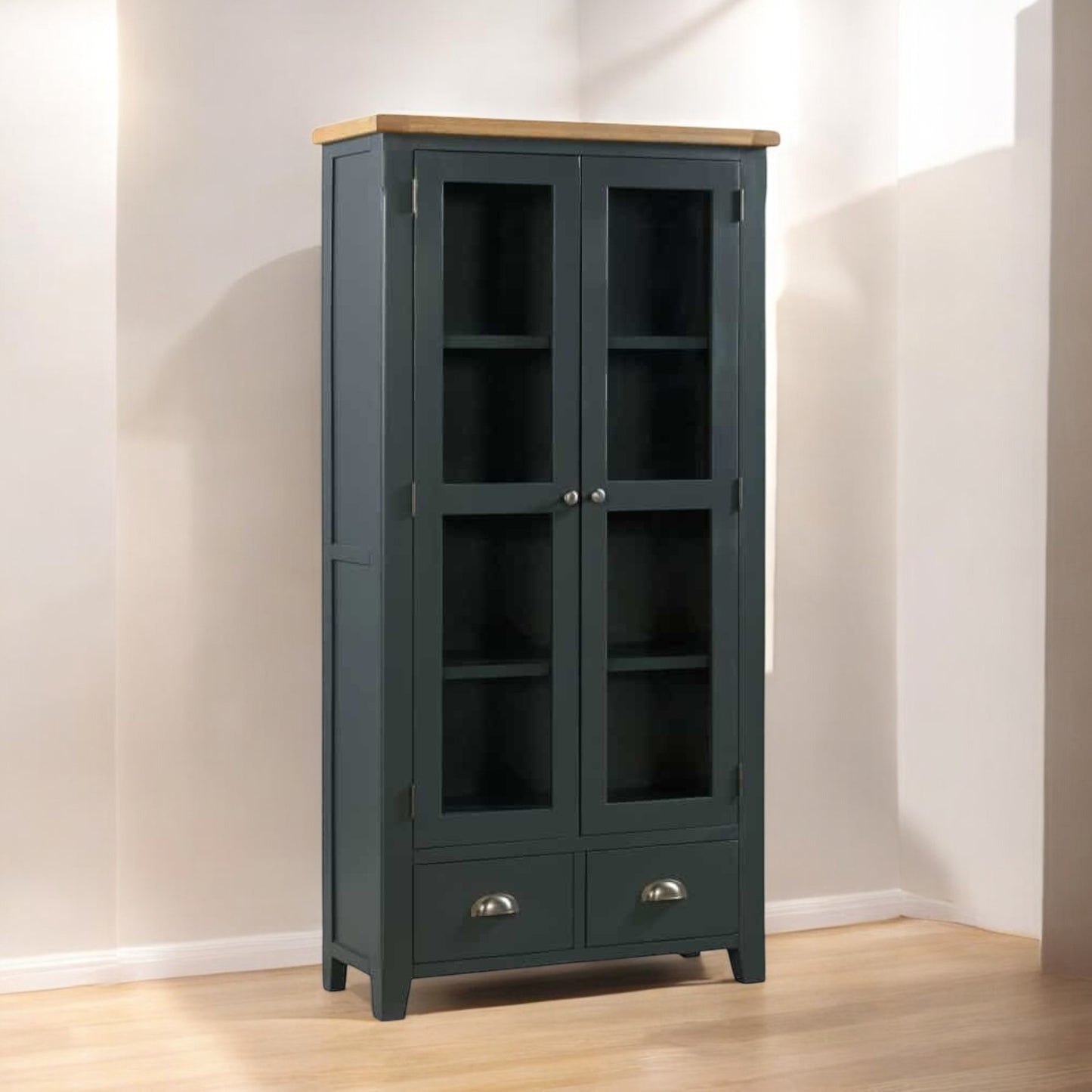 Capri Dark Display Cabinet