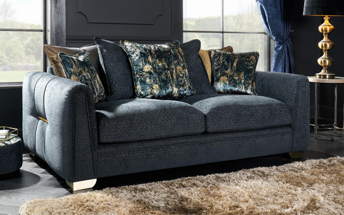 Rosso 3 Seater Pillow Back